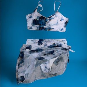 Marble print 3 pc. Bikini